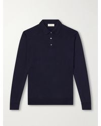 Piacenza 1733 - Merino-wool And Silk-blend Polo Sweater - Lyst