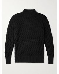S.N.S. Herning - Stark Slim-fit Cable-knit Merino Wool Sweater - Lyst