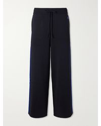 Wales Bonner - Straight-Leg Logo-Embroidered Knitted Drawstring Sweatpants - Lyst