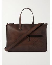 Berluti - Perspective Scritto Venezia Full-grain Leather Tote Bag - Lyst