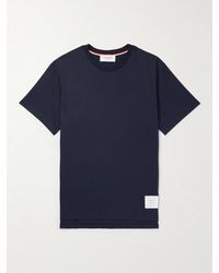 Thom Browne - Logo-appliquéd Cotton-jersey T-shirt - Lyst