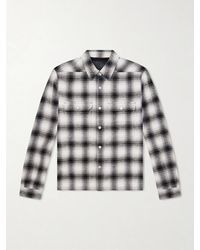 Rick Owens - Level Cropped Checked Cotton Shirt - Lyst