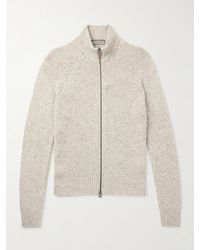 Canali - Wool-blend Zip-up Cardigan - Lyst