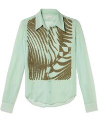 Dries Van Noten - Sequin-embellished Chiffon Shirt - Lyst