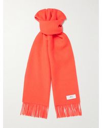 MR P. - Logo-appliquéd Fringed Cashmere Scarf - Lyst
