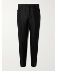 Tom Ford - Dyllan Slim-Fit Tapered Wool-Blend Twill Trousers - Lyst