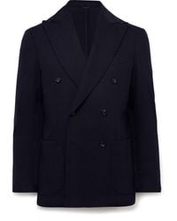 De Petrillo - Unstructured Double-Breasted Wool-Blend Suit Jacket - Lyst
