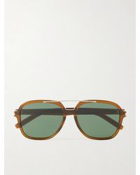 Saint Laurent - Aviator-style Acetate Sunglasses - Lyst