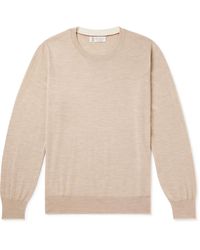 Brunello Cucinelli - Wool And Cashmere-blend Sweater - Lyst