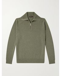 Slowear - Zanone Slim-Fit Cashmere Half Zip-Up Sweater - Lyst