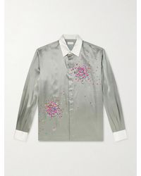 Dries Van Noten - Embellished Satin Shirt - Lyst