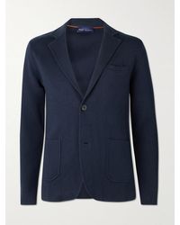N.Peal Cashmere - Cashmere Tucci Cotton, Silk And Cashmere-Blend Blazer - Lyst