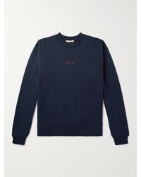 Marni - Logo-print Cotton-jersey Sweatshirt - Lyst
