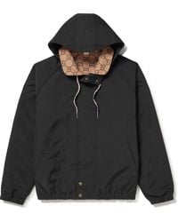 Gucci - Reversible Monogrammed Shell Hooded Jacket - Lyst