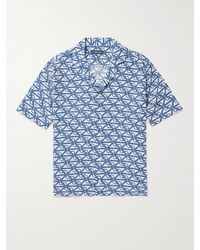 Frescobol Carioca - Roberto Camp-collar Printed Linen Shirt - Lyst