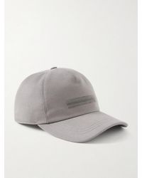 ZEGNA - Embroidered Cotton-twill Cap - Lyst