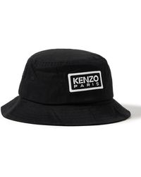 KENZO - Logo-embroidered Cotton-twill Bucket Hat - Lyst