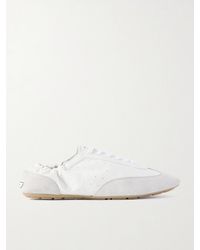 Saint Laurent - Lewis Suede And Full-Grain Leather Sneakers - Lyst