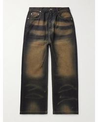 Rick Owens - Geth Wide-leg Distressed Jeans - Lyst