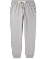 Reigning Champ - Slim-fit Straight-leg Logo-embroidered Cotton-jersey Sweatpants - Lyst