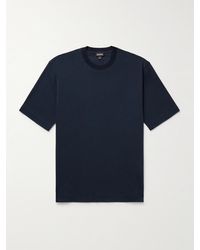 ZEGNA - Cotton And Silk-Blend Jersey T-Shirt - Lyst