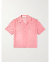 Séfr - Sergio Oversized Pleated Mesh Shirt - Lyst