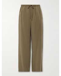 LE17SEPTEMBRE - Wide-leg Modal-blend Twill Drawstring Trousers - Lyst