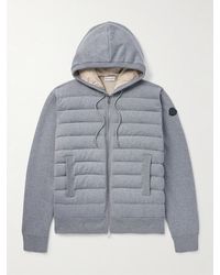 Moncler - Quilted Wool-Blend Hooded Down Jacket - Lyst