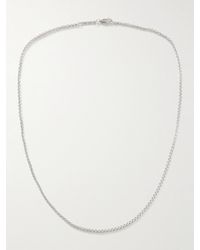 Tom Wood - Spike Rhodium-plated Chain Necklace - Lyst