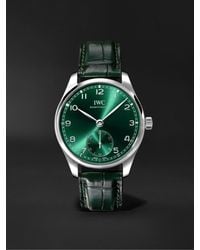 IWC Schaffhausen - Portugieser Automatic Chronograph 40Mm Stainless Steel And Alligator Watch, Ref. No. Iw358310 - Lyst
