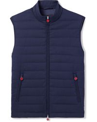 Kiton - Quilted Virgin Wool-blend Gilet - Lyst