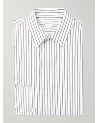 Bottega Veneta - Pinstriped Cotton-Poplin Shirt - Lyst