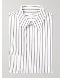 Bottega Veneta - Pinstriped Cotton-poplin Shirt - Lyst