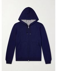 Brunello Cucinelli - Cotton-Blend Zip-Up Hoodie - Lyst