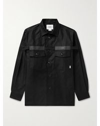 WTAPS - Webbing-trimmed Logo-embroidered Cotton Overshirt - Lyst