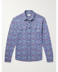 Faherty - Doug Good Feather Legendtm Sweater Stretch Recycled-flannel Jacquard Shirt - Lyst