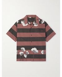 Loewe - Paula's Ibiza Convertible-collar Striped Printed Cotton And Silk-blend Poplin Shirt - Lyst