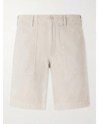 Hartford - Fatigue Straight-leg Herringbone Cotton Shorts - Lyst
