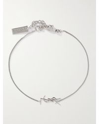 Saint Laurent - Logo-detailed Silver-tone Chain Bracelet - Lyst