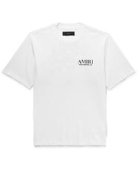 Amiri Tokyo Stacked Bones Printed T-Shirt in White for Men
