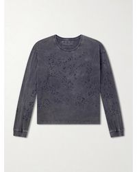 mfpen - Distressed Organic Cotton-Jersey T-Shirt - Lyst
