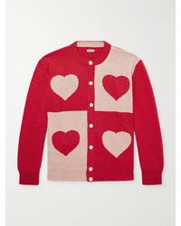 Bode - Hearts Lamé Cardigan - Lyst