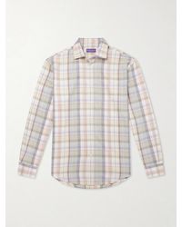 Ralph Lauren - Checked Hemp And Cotton-Blend Twill Shirt - Lyst