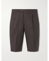 De Petrillo - Straight-Leg Linen Shorts - Lyst