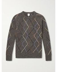 Paul Smith - Argyle Wool And Cotton-Blend Sweater - Lyst