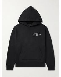 Amiri - Spirit Logo-Embroidered Cotton-Blend Jersey Hoodie - Lyst