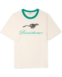 Wales Bonner - Resilience Embroidered Flocked Organic Cotton-jersey T-shirt - Lyst