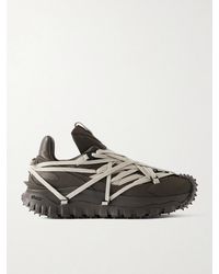 Rick Owens - Moncler Trailgrip Megalace® Leather And Rubber Sneakers - Lyst