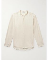 Gabriela Hearst - Ollie Grandad-Collar Cashmere-Voile Shirt - Lyst