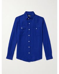 Polo Ralph Lauren - Linen And Silk-blend Twill Shirt - Lyst